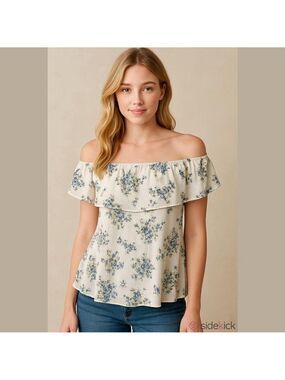Addition Elle Sheer Floral Peasant Blouse – Size 2X cottage core